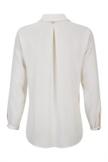 Cream blouse with a classic cut