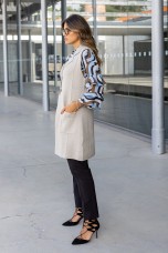 Long knit vest