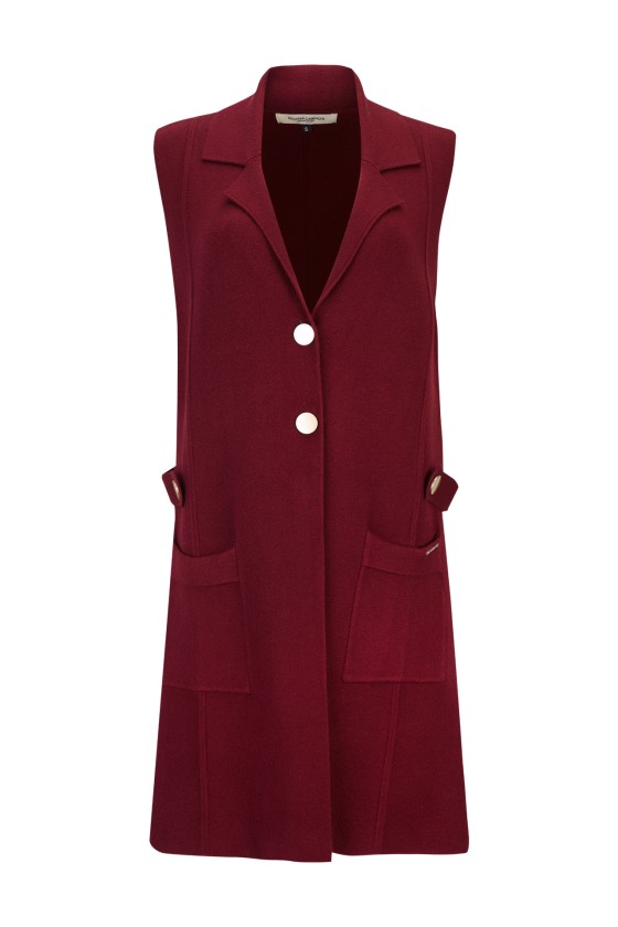 Long knit vest