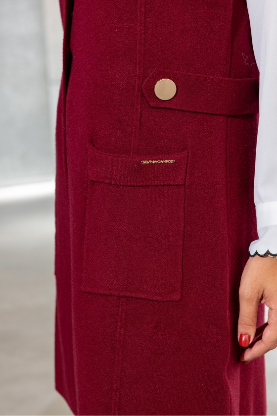 Long knit vest