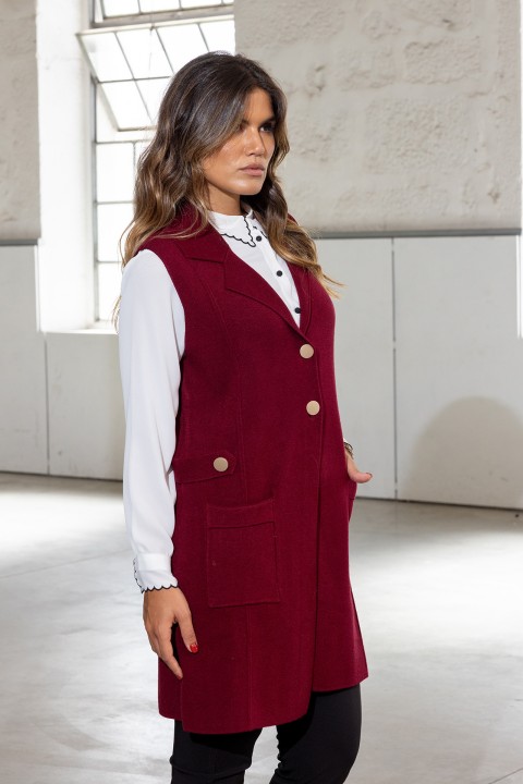 Long knit vest