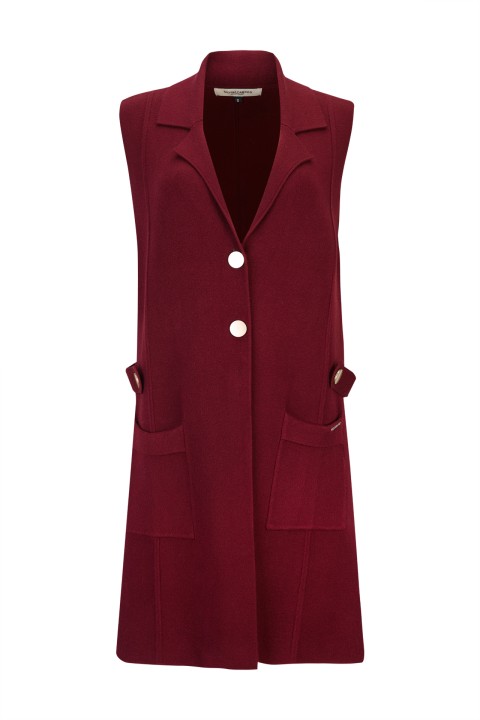 Long knit vest