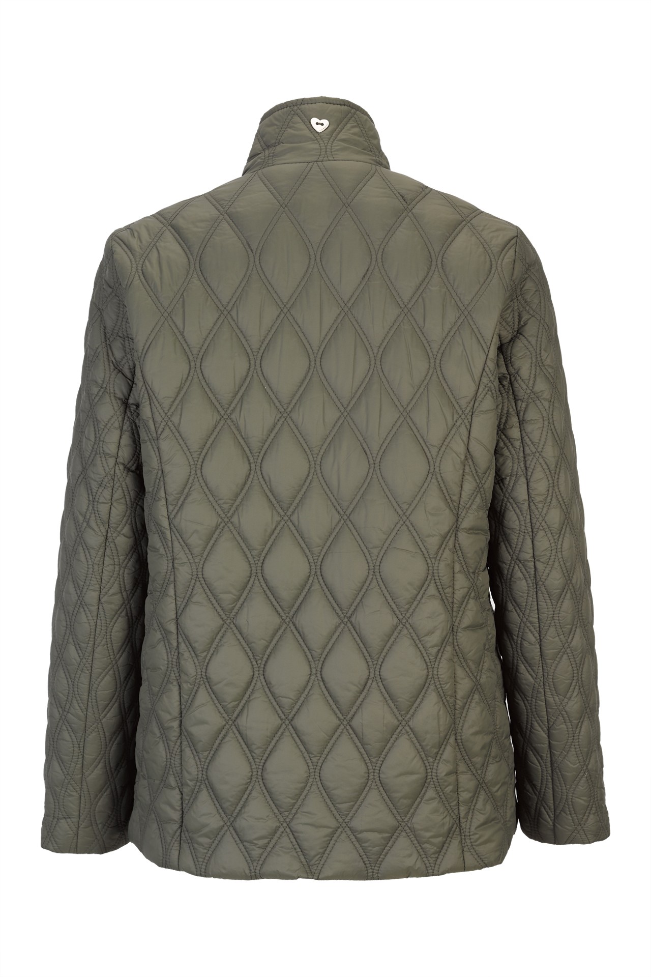 Lightweight quilted parka with snap fastenings