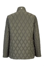 Lightweight quilted parka with snap fastenings