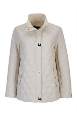 Lightweight quilted parka with snap fastenings