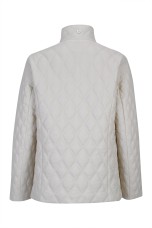 Lightweight quilted parka with snap fastenings