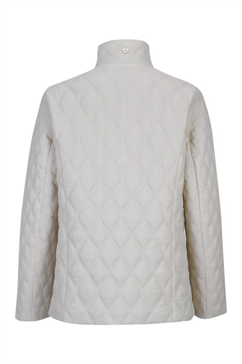 Lightweight quilted parka with snap fastenings