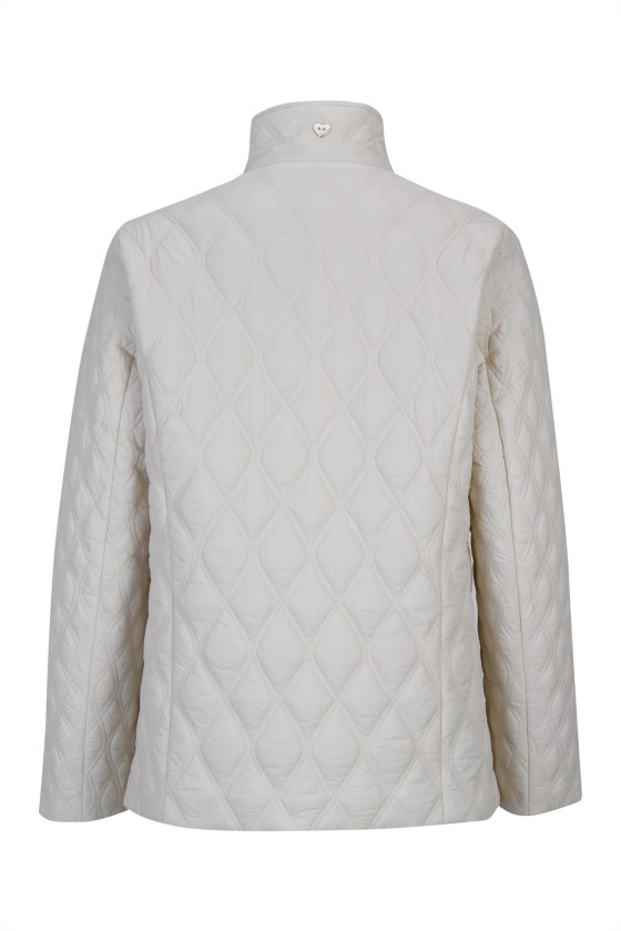 Lightweight quilted parka with snap fastenings