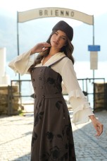 Floral print bodice dress