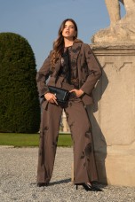 Maxi blazer with eyelets