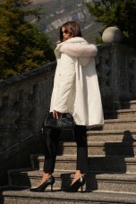 Reversible waterproof faux fur parka