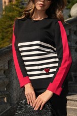 Striped knit sweater
