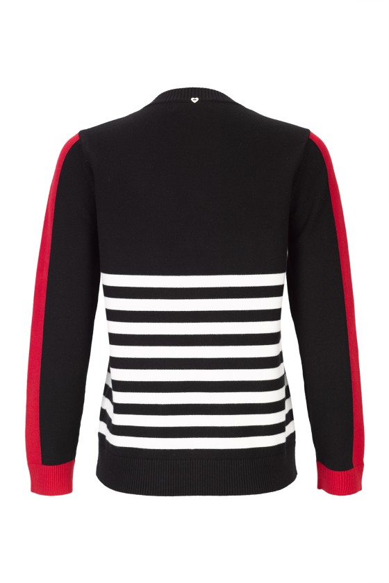 Striped knit sweater