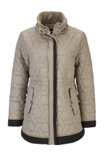 Quilted parka with removable hood