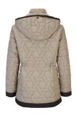 Quilted parka with removable hood