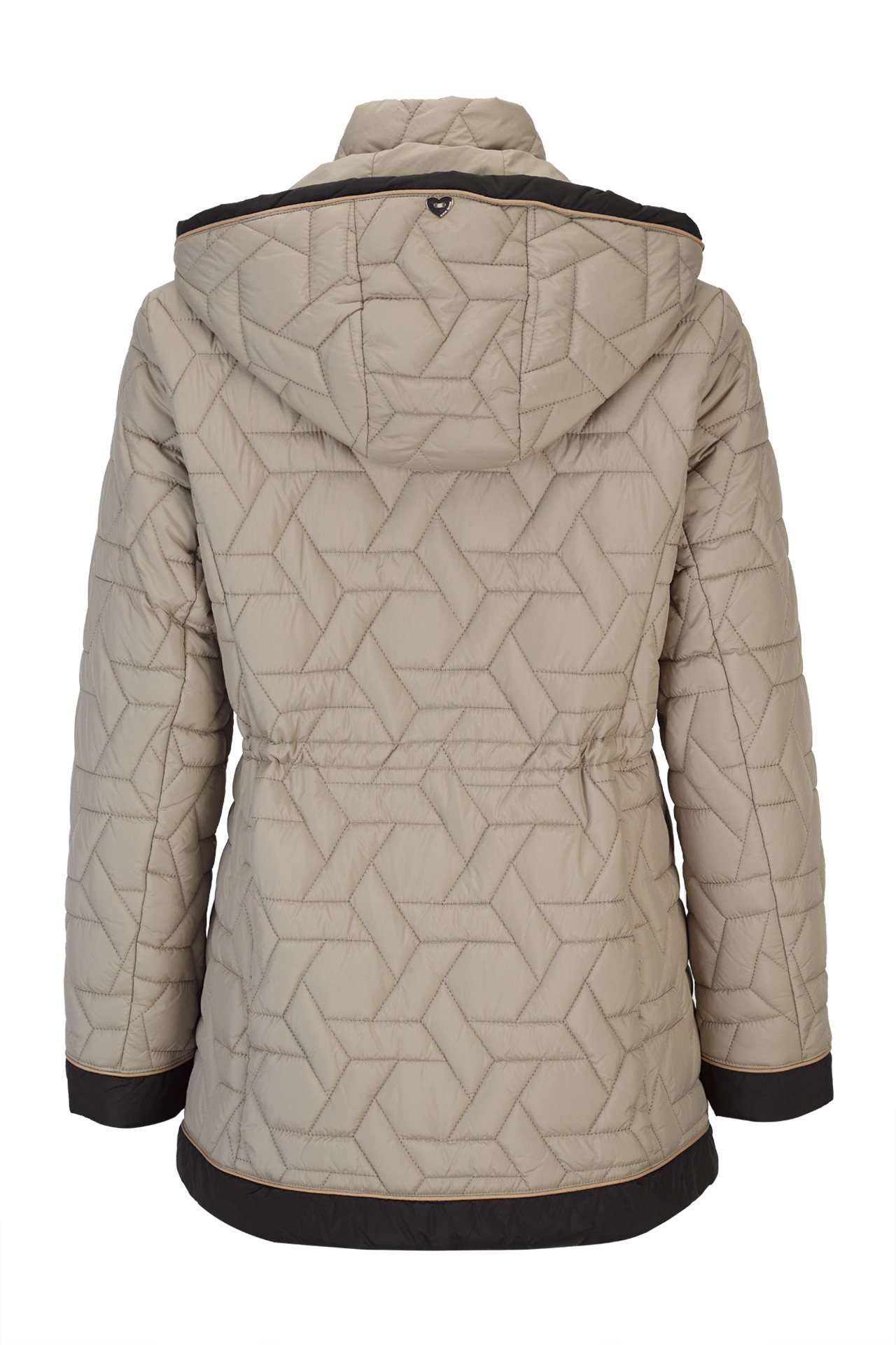 Quilted parka with removable hood