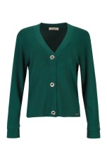 Cardigan en maille à boutons œillets