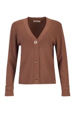 Cardigan en maille à boutons œillets