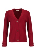 Cardigan en maille à boutons œillets