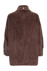 Plush overshirt coat