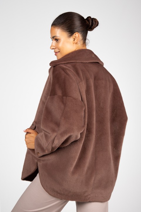 Casaco sobrecamisa em pêlo peluche Casaco sobrecamisa em pêlo peluche
