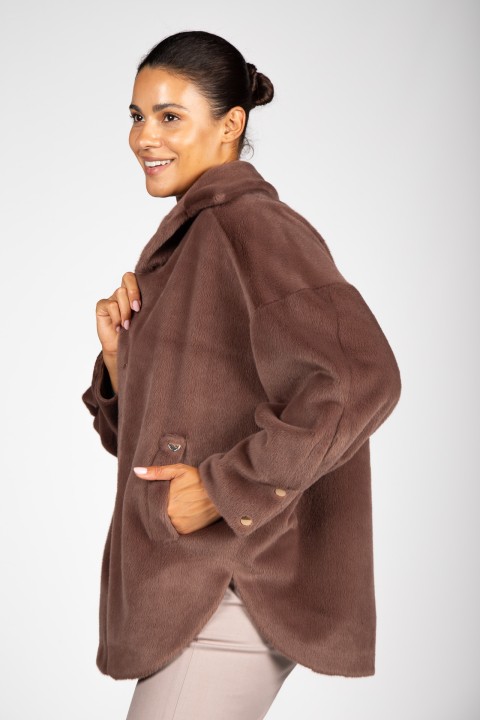 Casaco sobrecamisa em pêlo peluche Casaco sobrecamisa em pêlo peluche