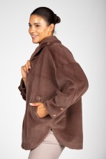 Plush overshirt coat