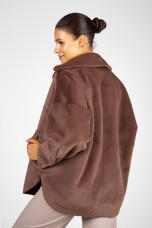 Plush overshirt coat