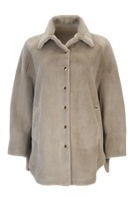 Plush overshirt coat