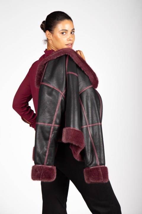 Chaqueta aviador con pelo