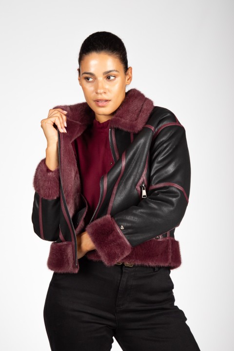 Chaqueta aviador con pelo