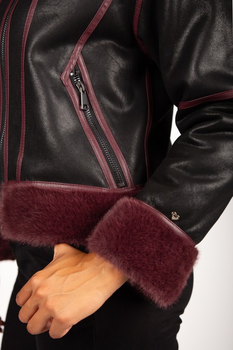 Chaqueta aviador con pelo