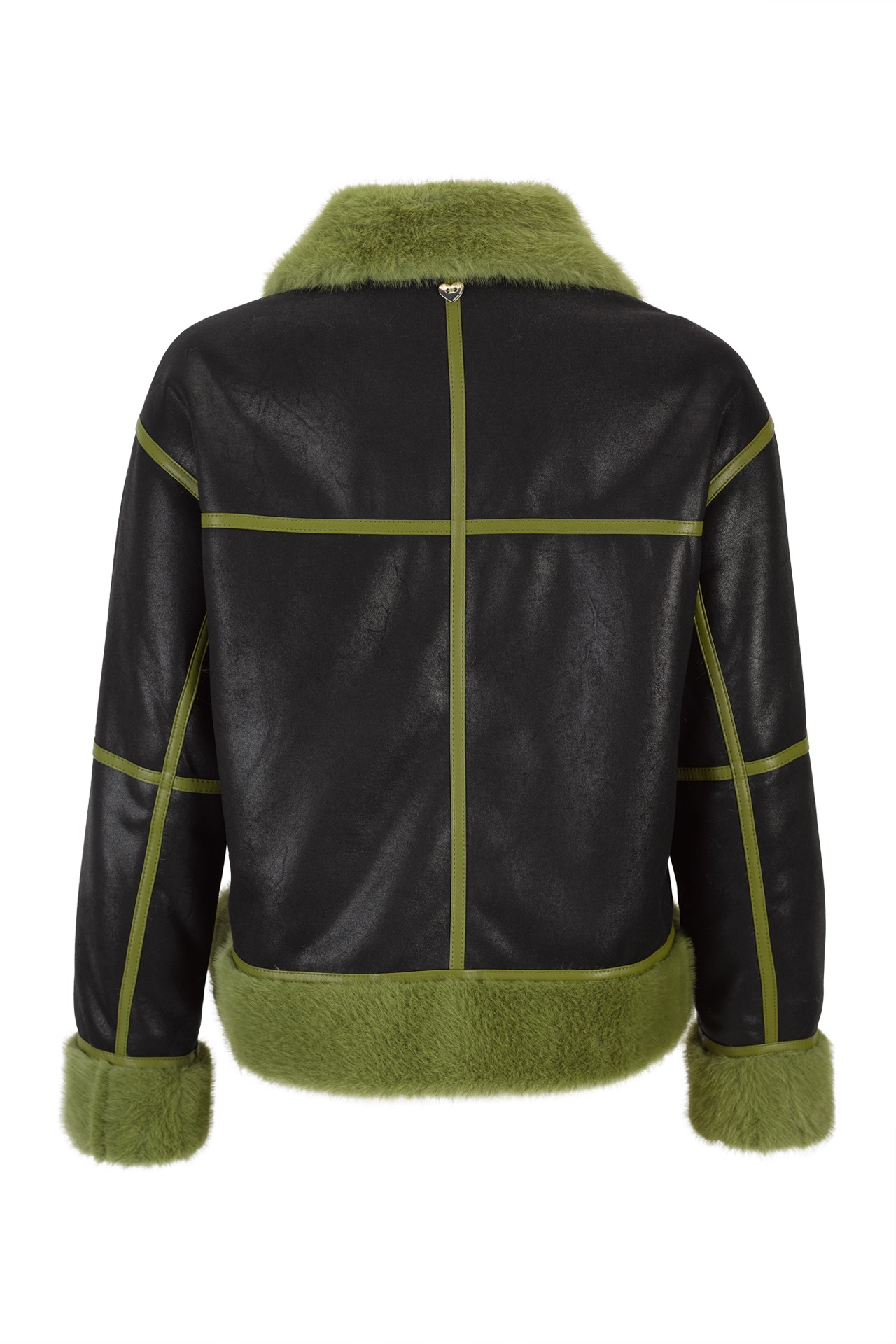 Aviator jacket with fur