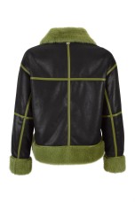 Aviator jacket with fur
