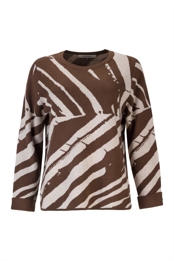 Camisola oversize com padrão zebra