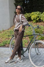 Camisola oversize com padrão zebra