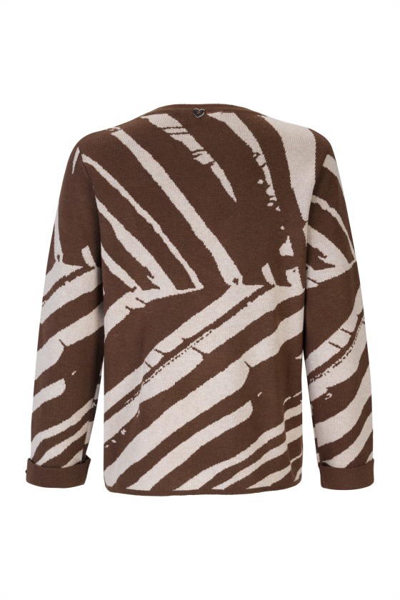 Camisola oversize com padrão zebra
