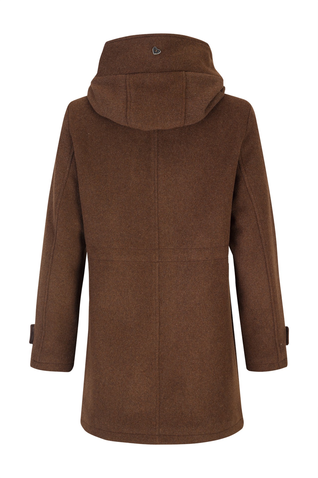 Hooded wool anorak coat